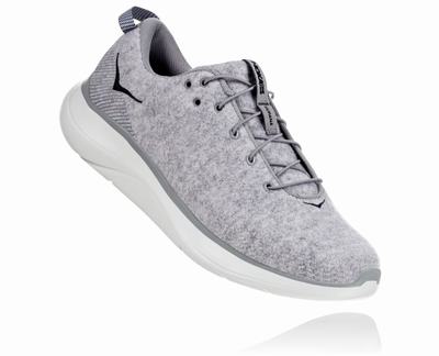 Hoka One One Hupana Flow Wool - Sapatilhas De Estrada Homem - Cinzentas, HM53027